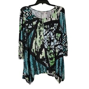 Dana Buchman multi colored tunic